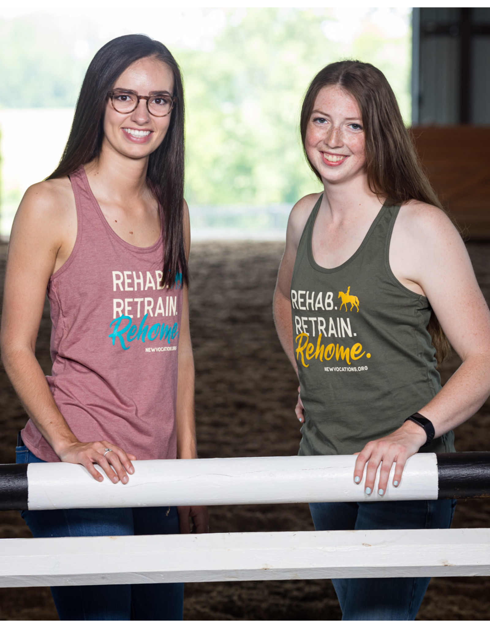 Green Rehab. Retrain. Rehome. Racerback Tank Top