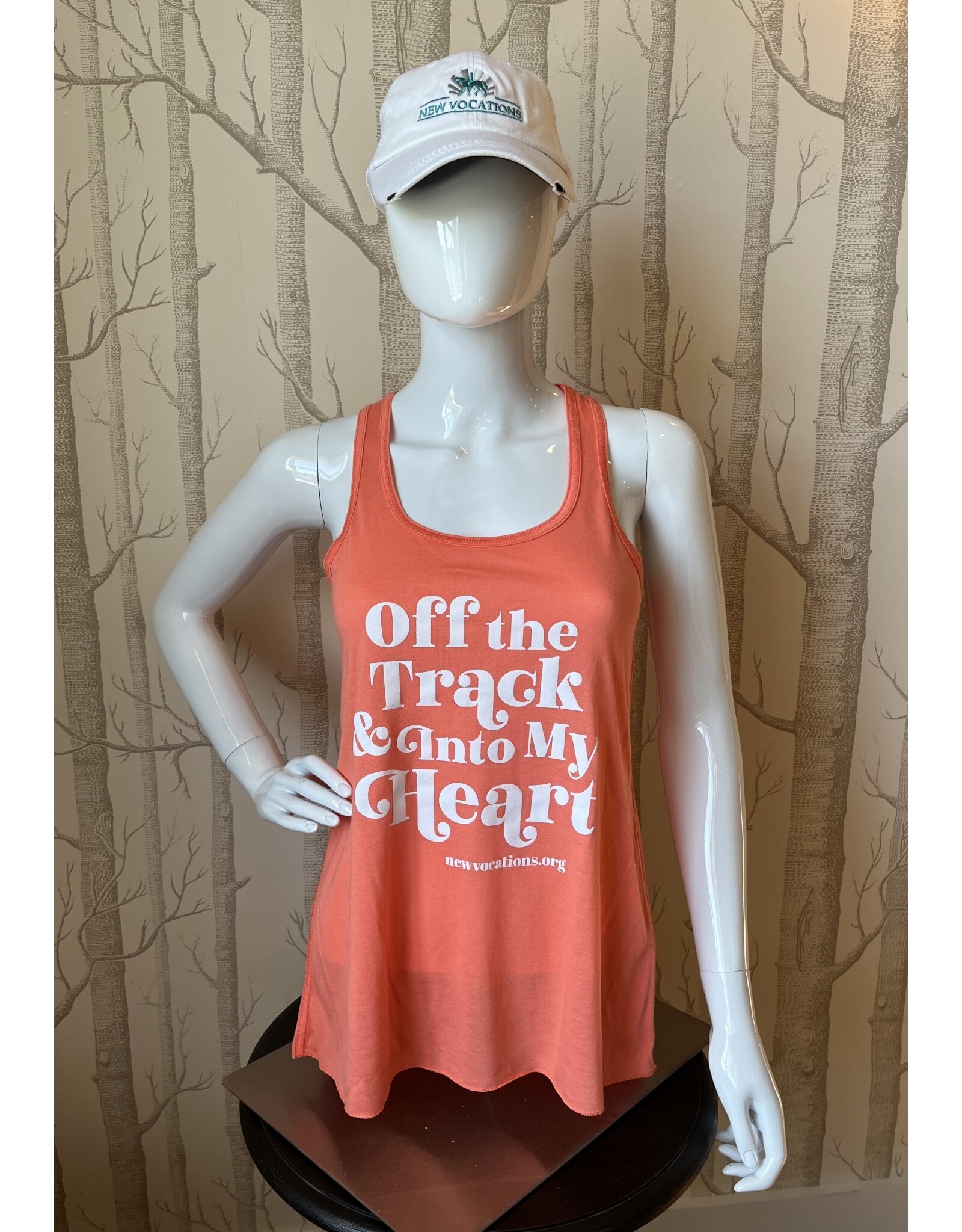 Coral Off the Track & Into My Heart Tank Top