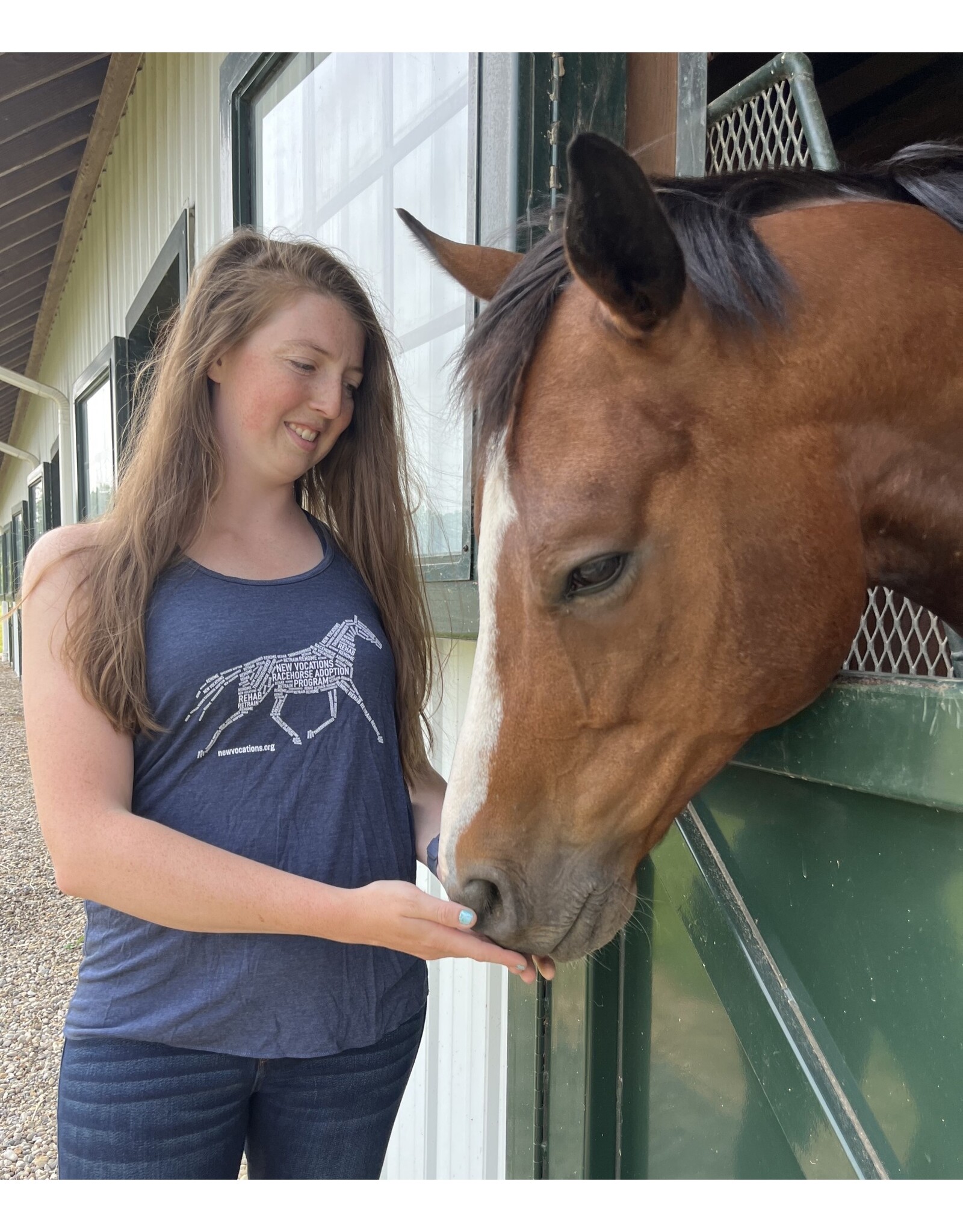 Navy NV Word Horse Tank Top