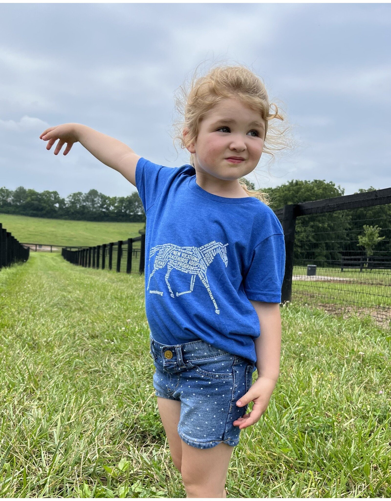 Blue NV Word Horse Kids T-Shirt