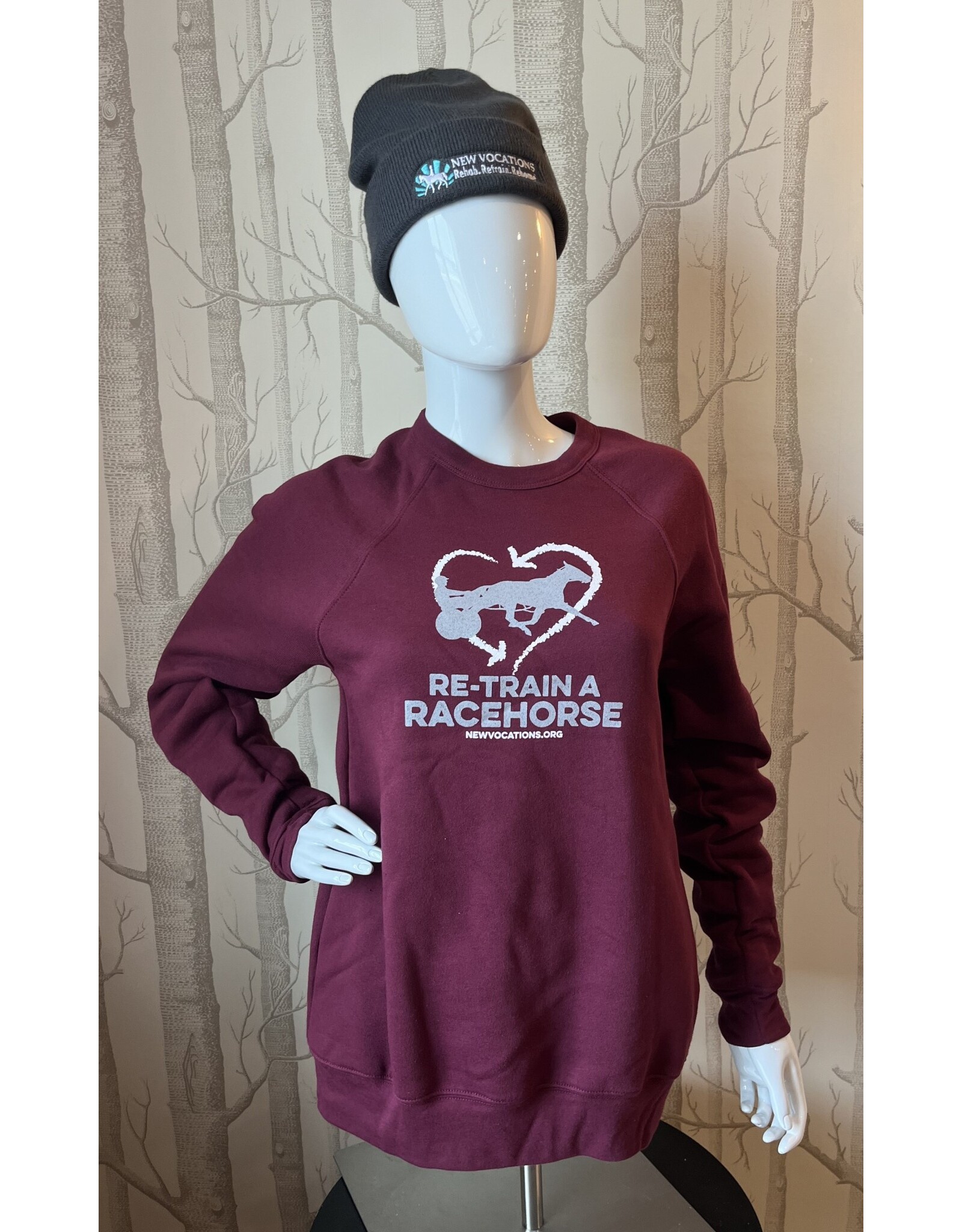 Maroon Re-Train a Standardbred Racehorse Sweatshirt