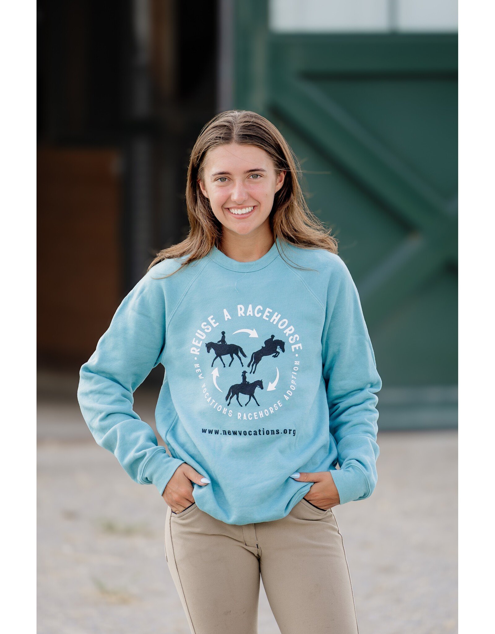 Blue Lagoon Reuse a Racehorse Sweatshirt