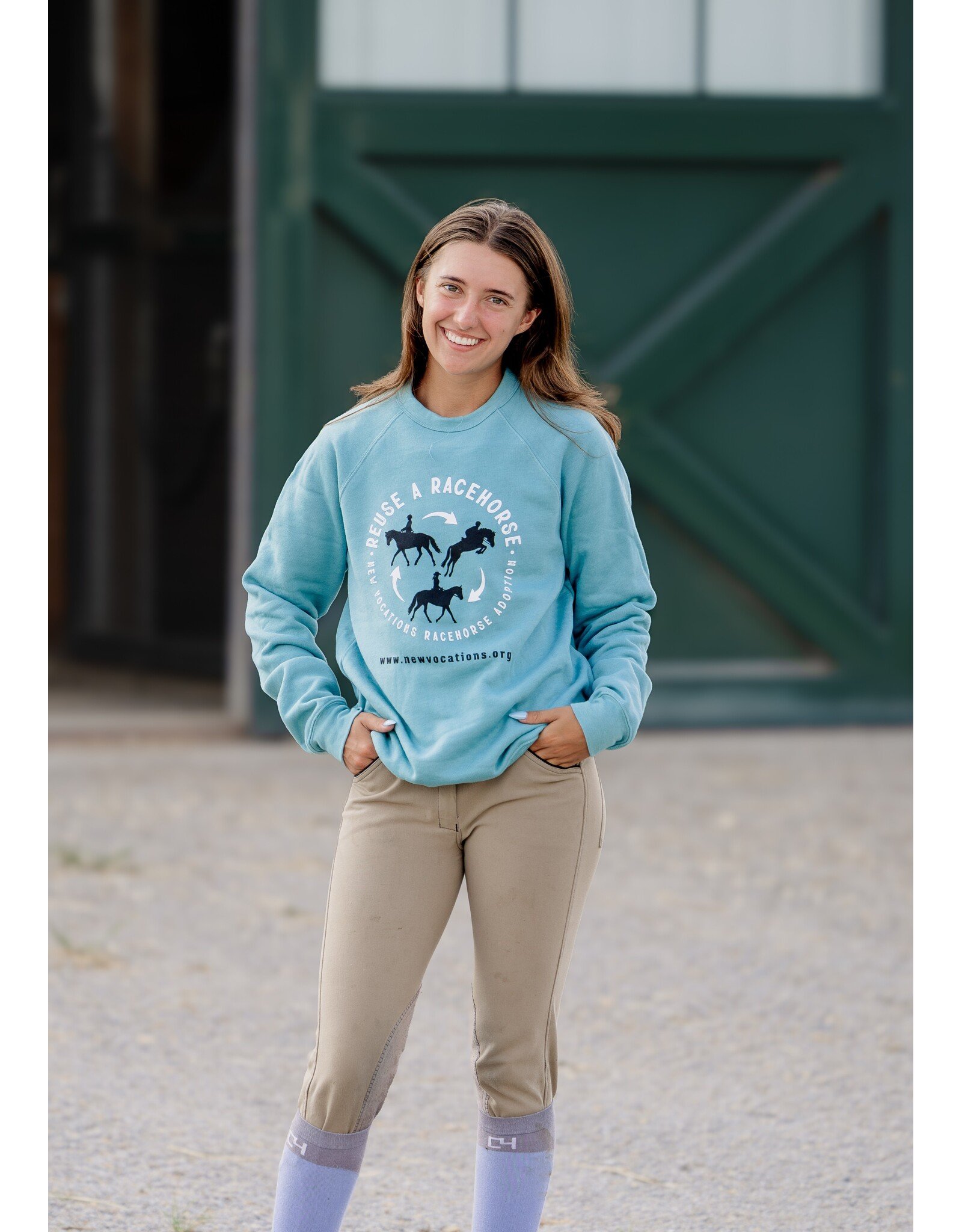 Blue Lagoon Reuse a Racehorse Sweatshirt