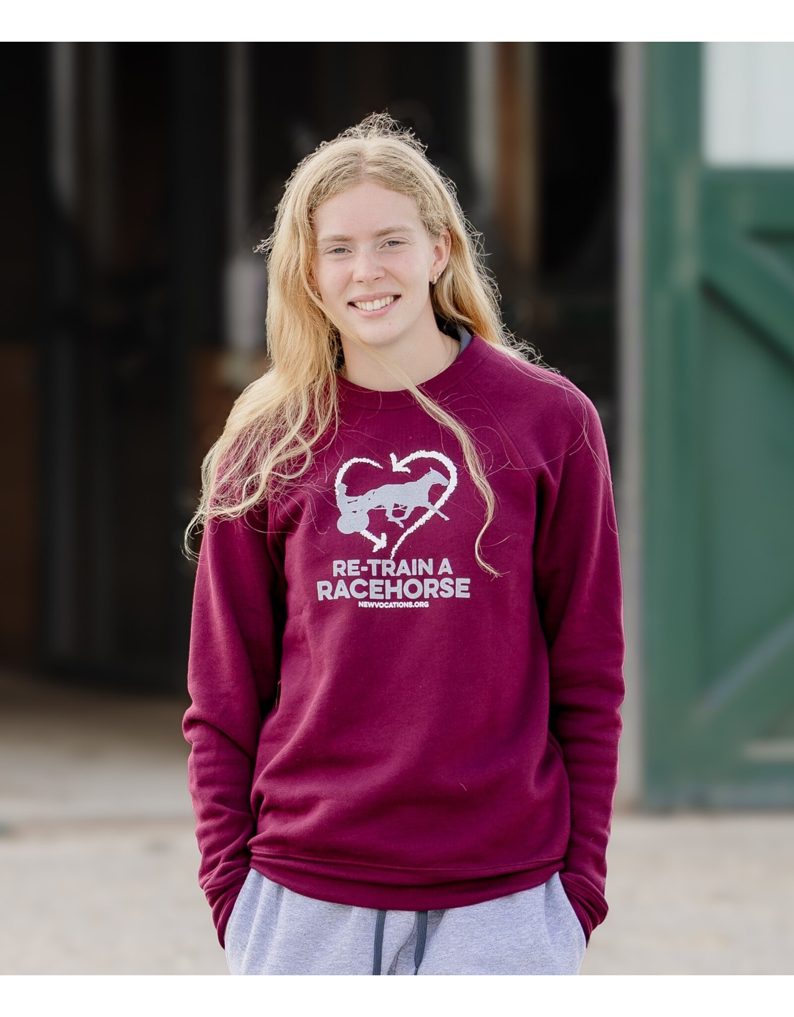 Maroon Re-Train a Standardbred Racehorse Sweatshirt