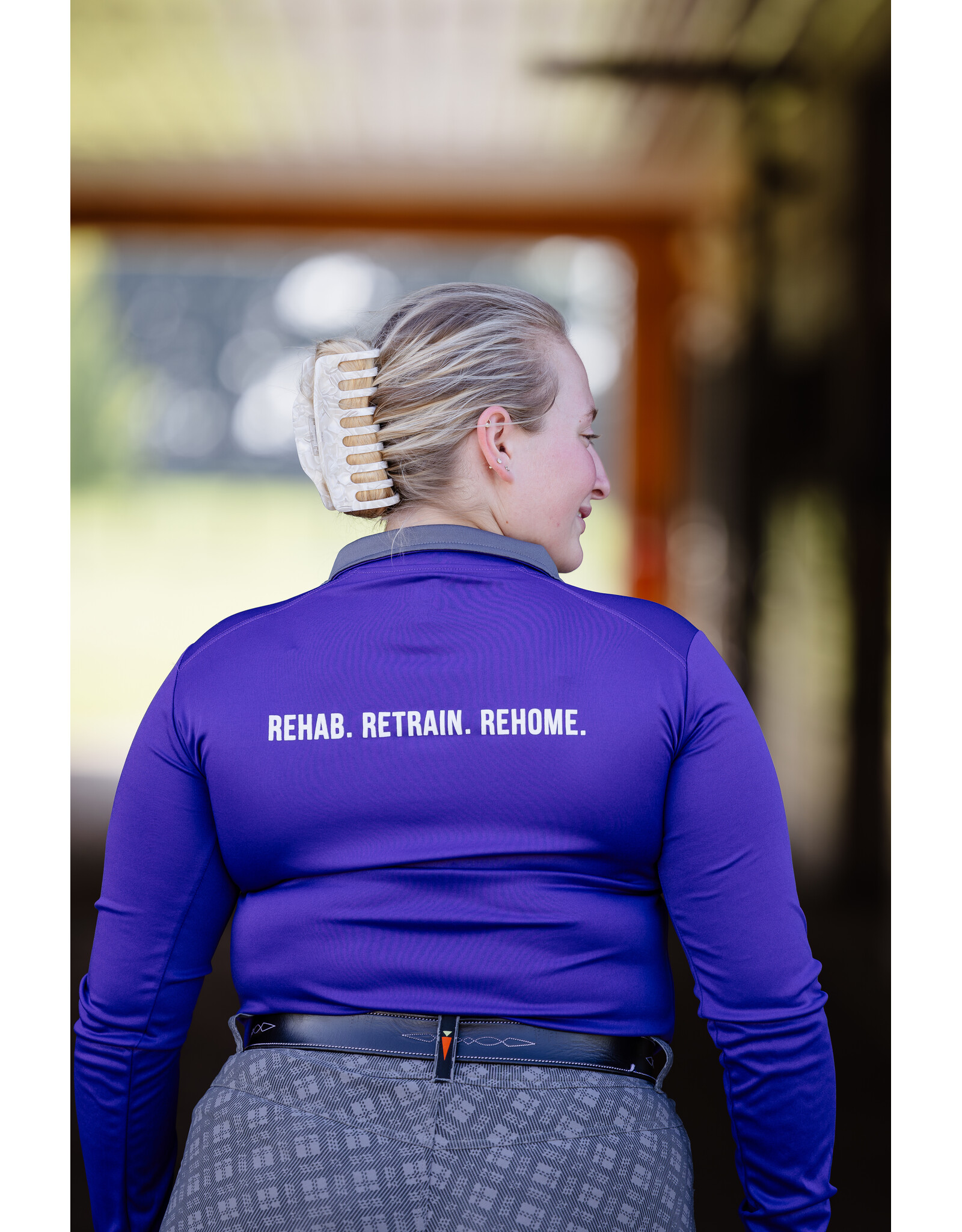 Purple Cool Wick Long Sleeve Shirt (Slim fit)