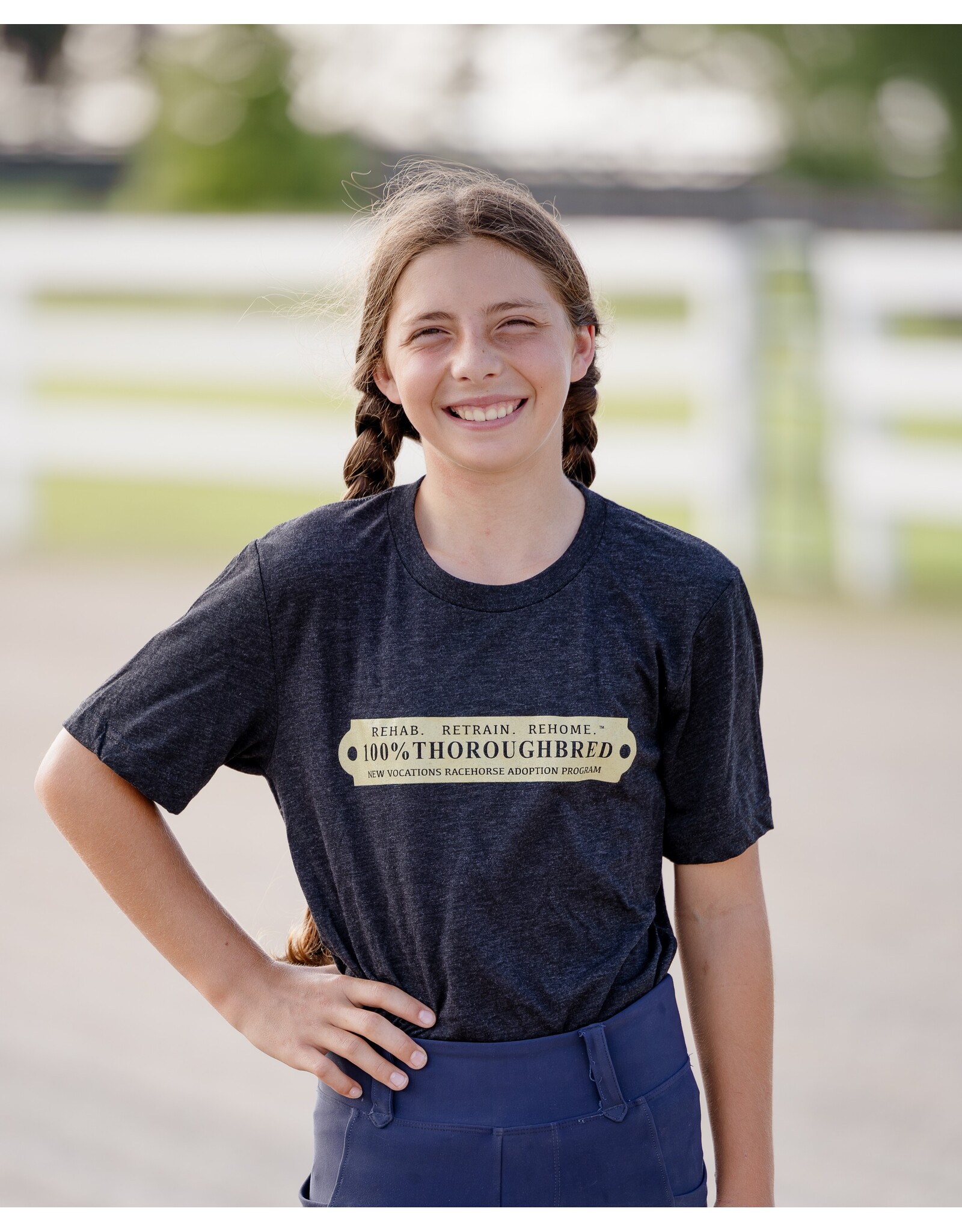 Black 100% Thoroughbred Nameplate T-Shirt