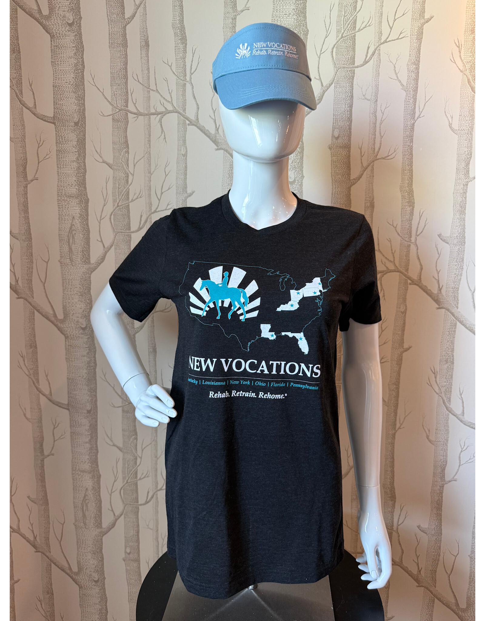 Black NV States Outline T-Shirt