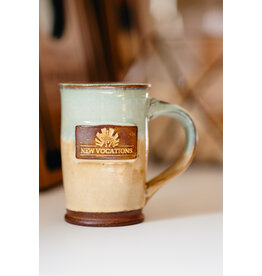 Teal/Sand Ceramic Mug (Handmade)