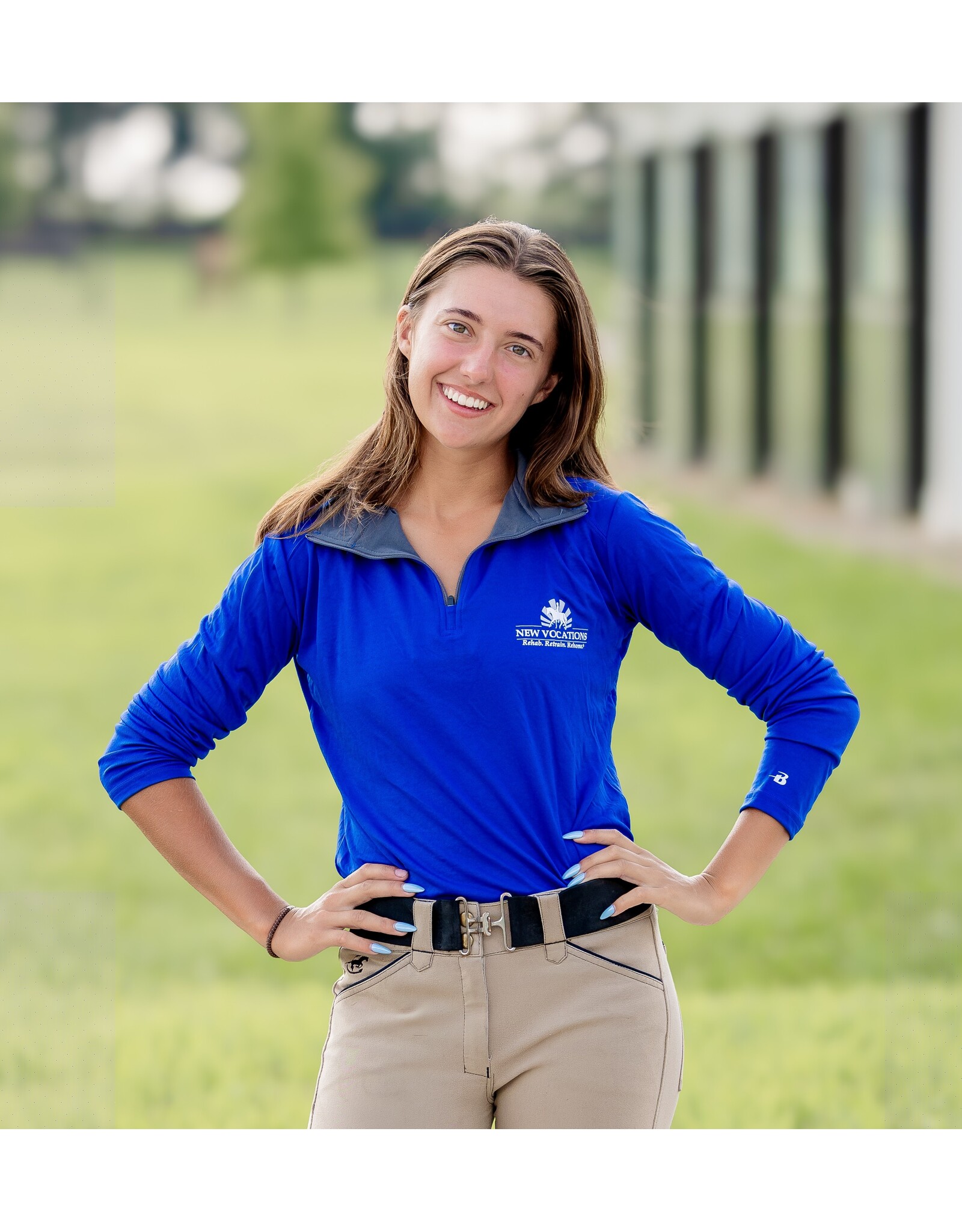 Royal Blue Cool Wick Long Sleeve Shirt (Slim fit)