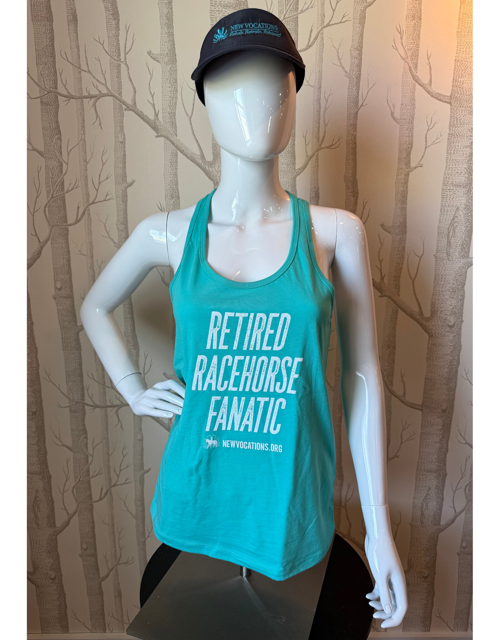 Teal Retired Racehorse Fanatic Tank Top