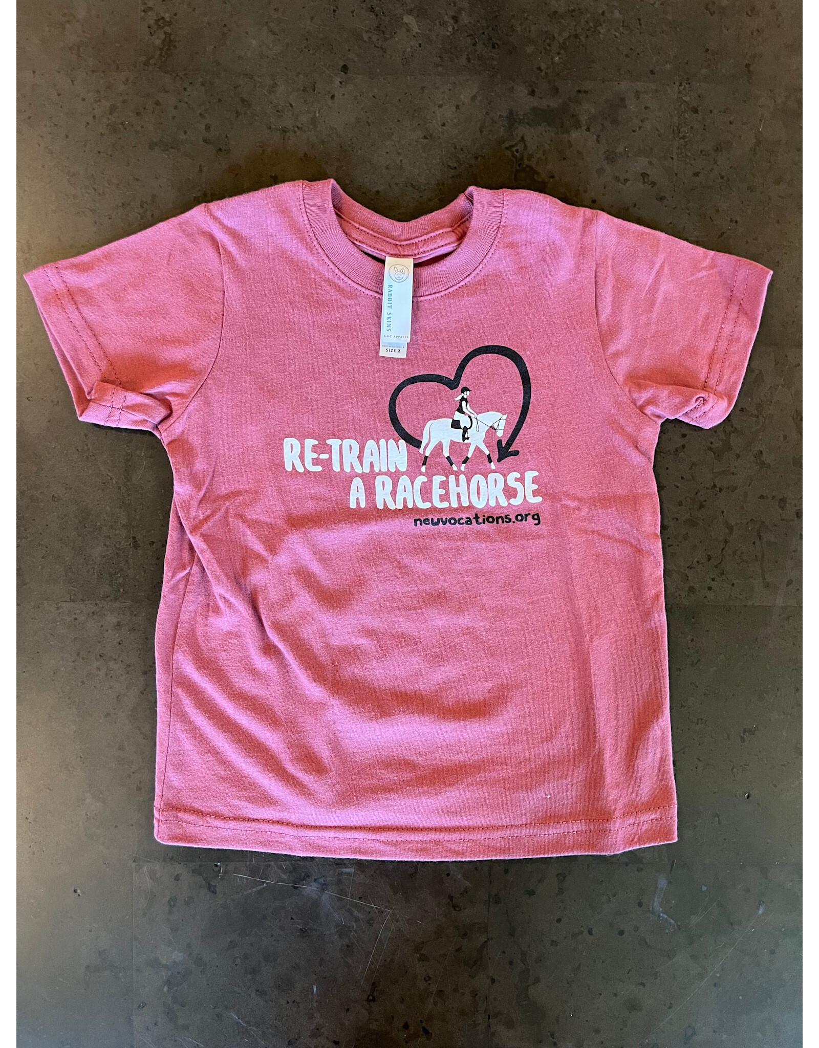 Mauve Re-Train a Racehorse Kids T-Shirt