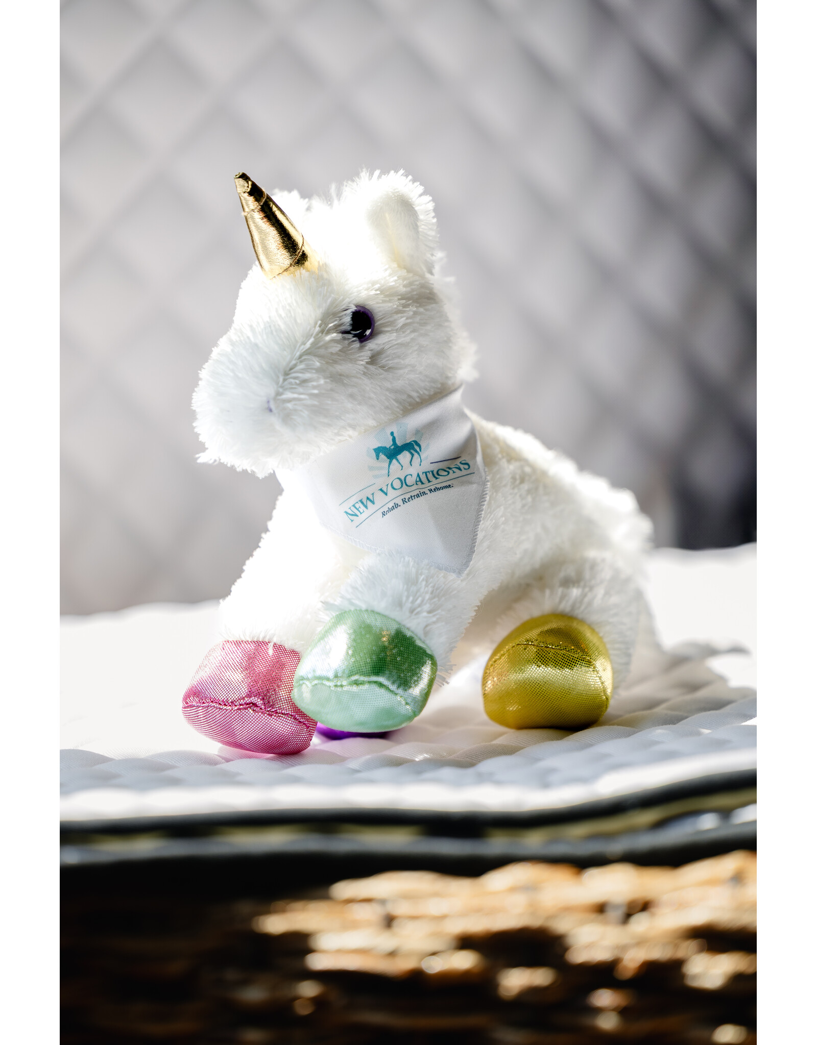 White NV Plush Unicorn Horse