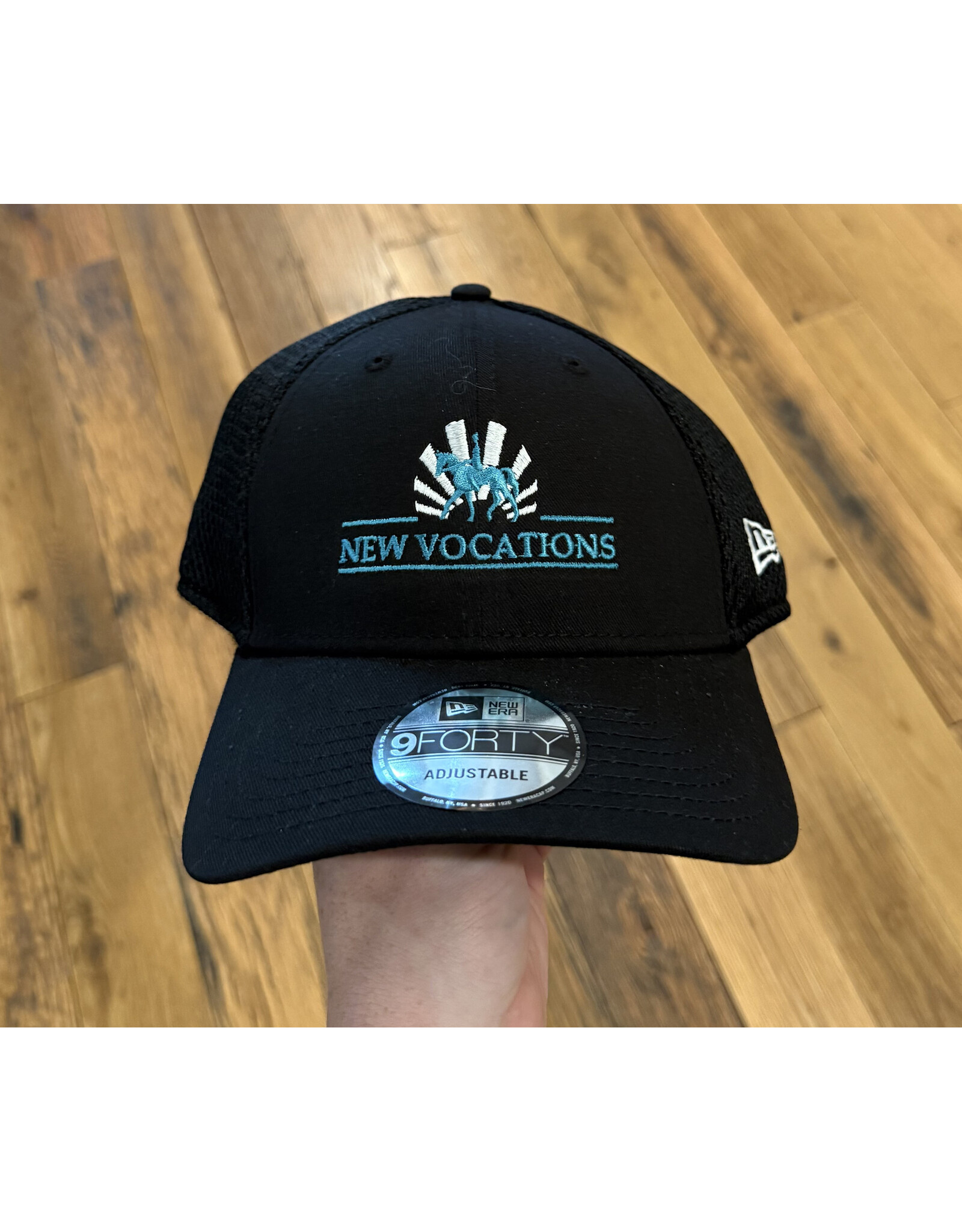Black Trucker NV Logo Hat
