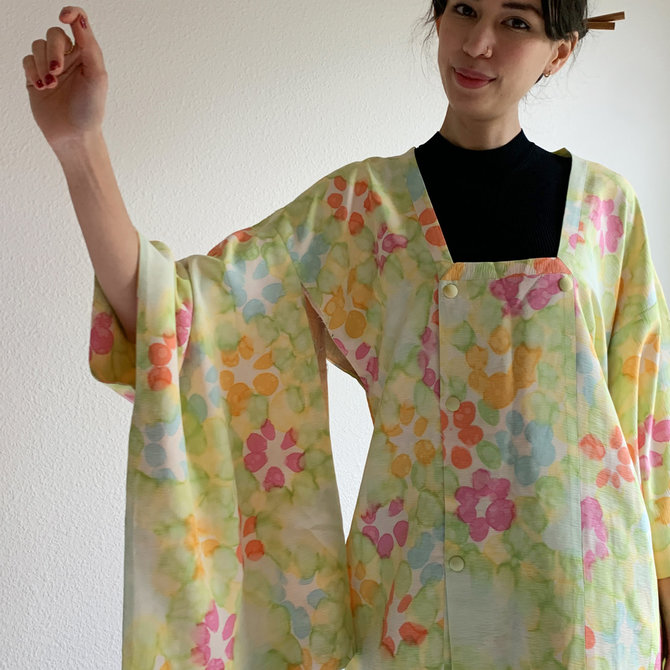 Ryokusuido Vintage Silk Michiyuki Kimono Jacket