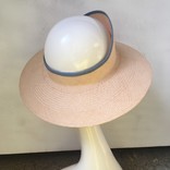 Tierre Taylor Hats and Accessories Classic Straw Sun Visor w. Contrasting Ribbon Trim