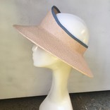 Tierre Taylor Hats and Accessories Classic Straw Sun Visor w. Contrasting Ribbon Trim
