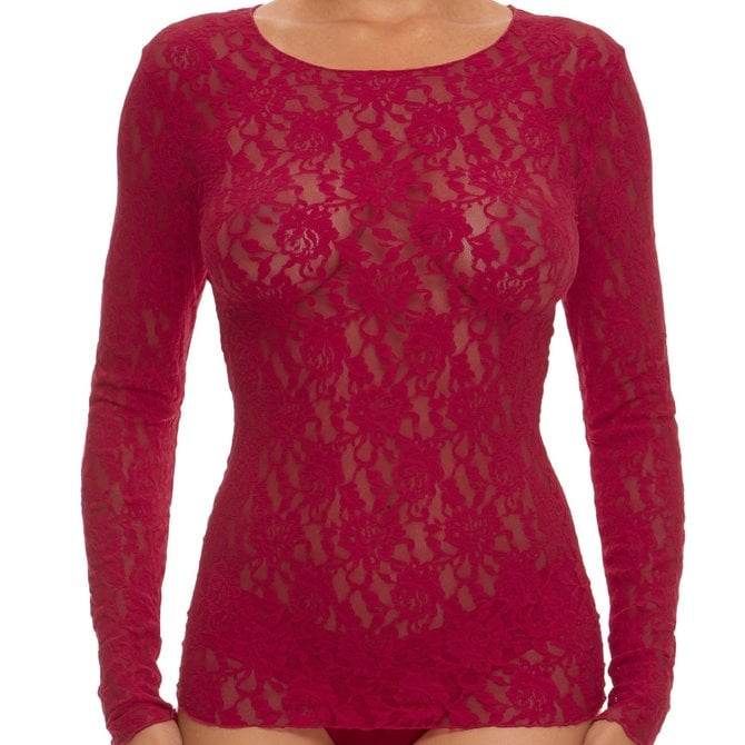 Hanky Panky Long-Sleeve Lace Top 128L - Macy's