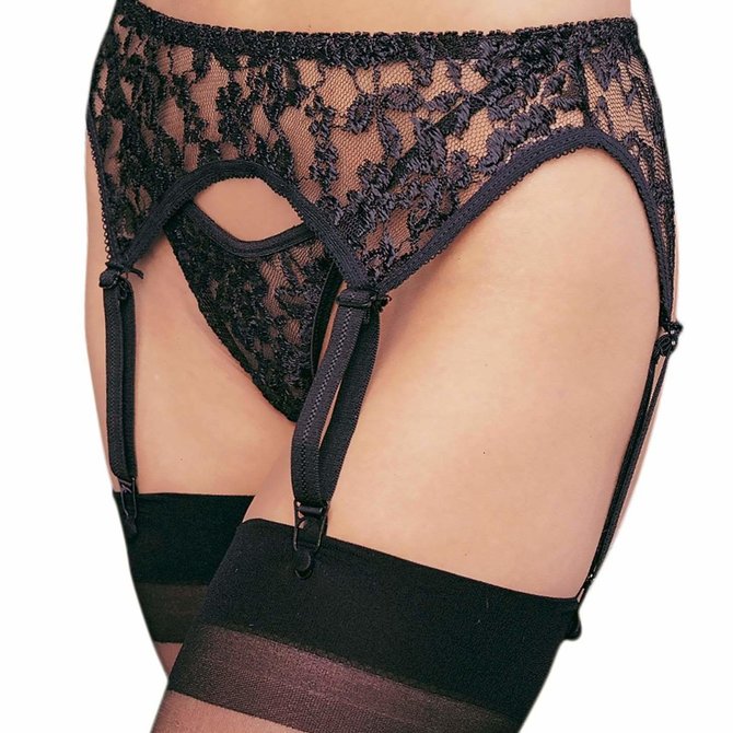 Leg Avenue Fleur De Lace Suspender Illusion Crotchless Tights With Bow  Accent in Lingerie, Bras, Panties, Teddies, Thongs, Lifts and Body Shapers  - $29.99