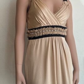 Vintage Clothing Milly champagne silk cocktail dress sz TWO