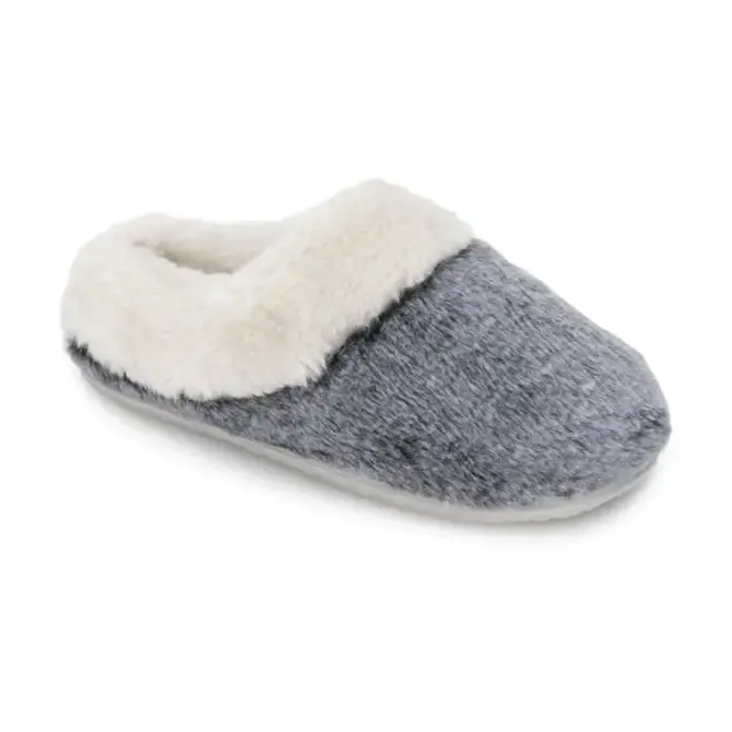 Lemon Loungewear Tipped Faux Fur Scuff Slipper L-9033