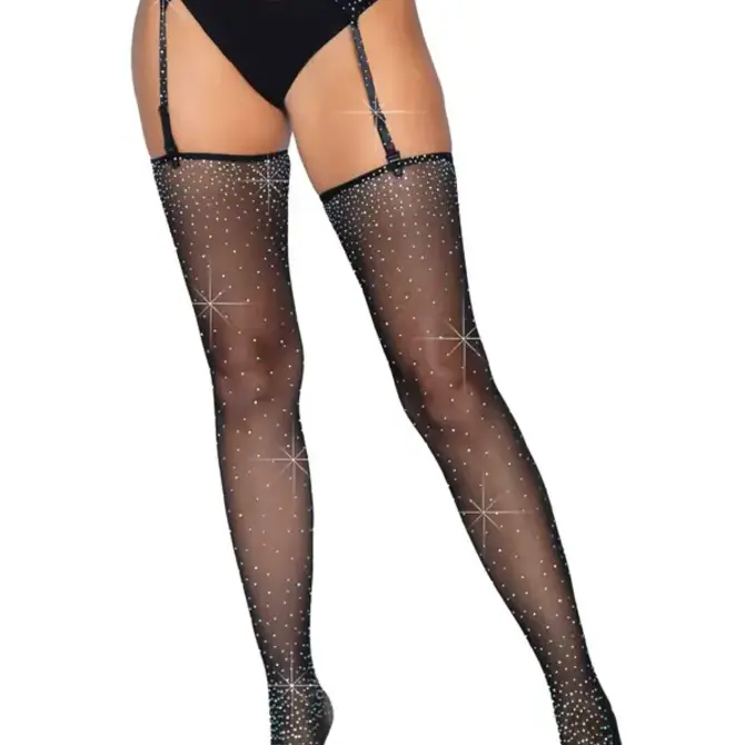 Leg Avenue Large 5 String Fish Scale Fishnet Panty Hose in