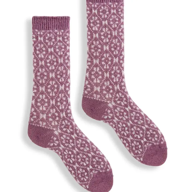 Aster Flower Crew Cashmere lisa b. Socks  Shop Hosiery Online - De Mode En  Vogue artful legs & accoutrements