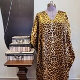 Winlar VINTAGE leopard caftan sz ONE SIZE