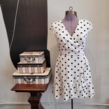 J. Crew white polka dot dress sz FOUR