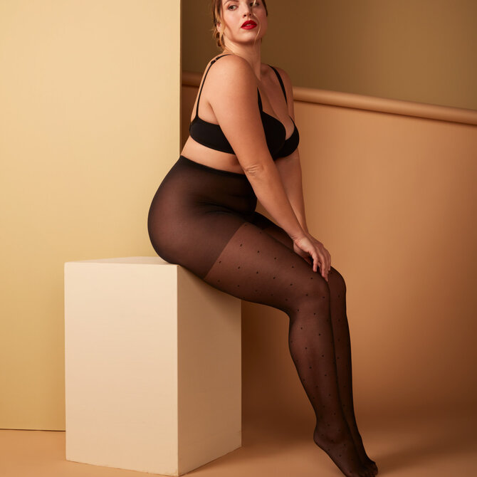 De Mode En Vogue artful legs & accoutrements Dottie Pindot Tights