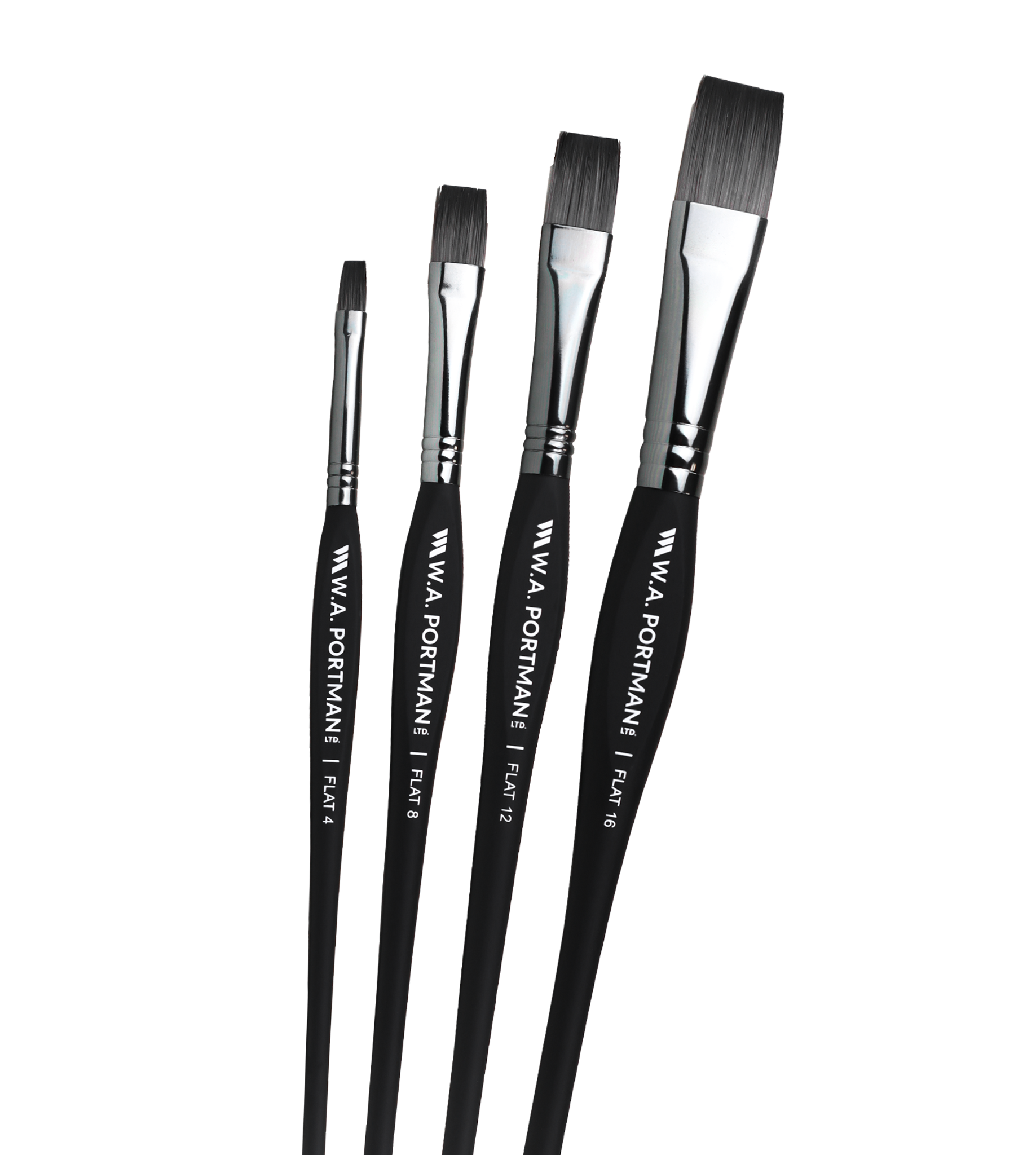 W.A. Portman Flat Brushes 4pc
