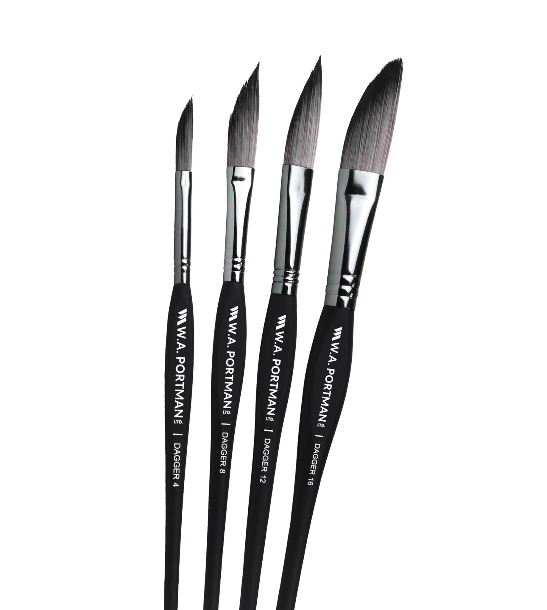 W.A. Portman Dagger Brushes 4pc W.A. Portman Dagger Brushes 4pc