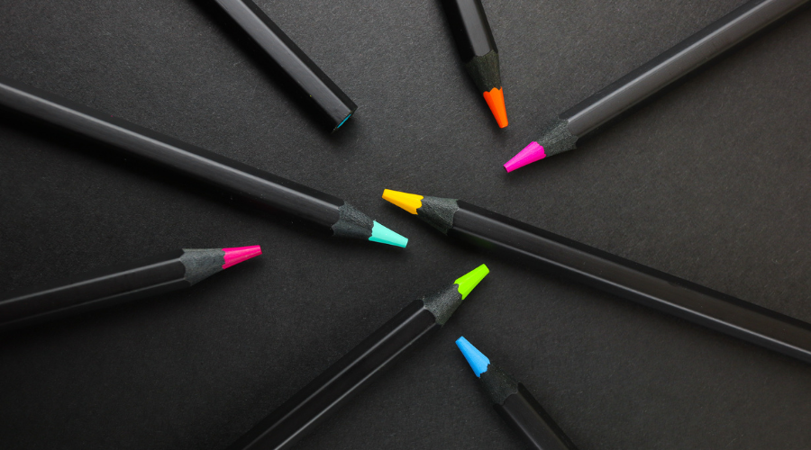 “Here’s how you make colors POP on black paper!”