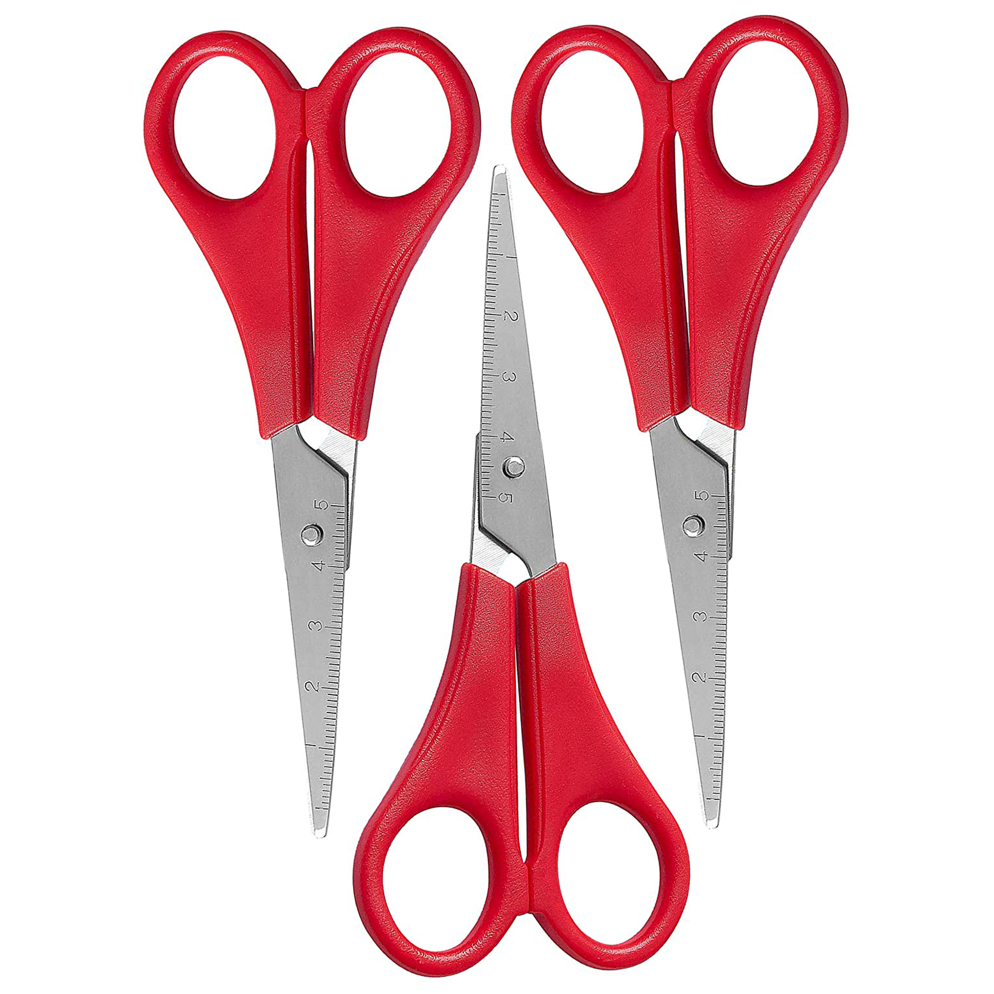 W.A. Portman 3pk Red Kids Pointed Scissors W.A. Portman 3pk Red Kids Pointed Scissors