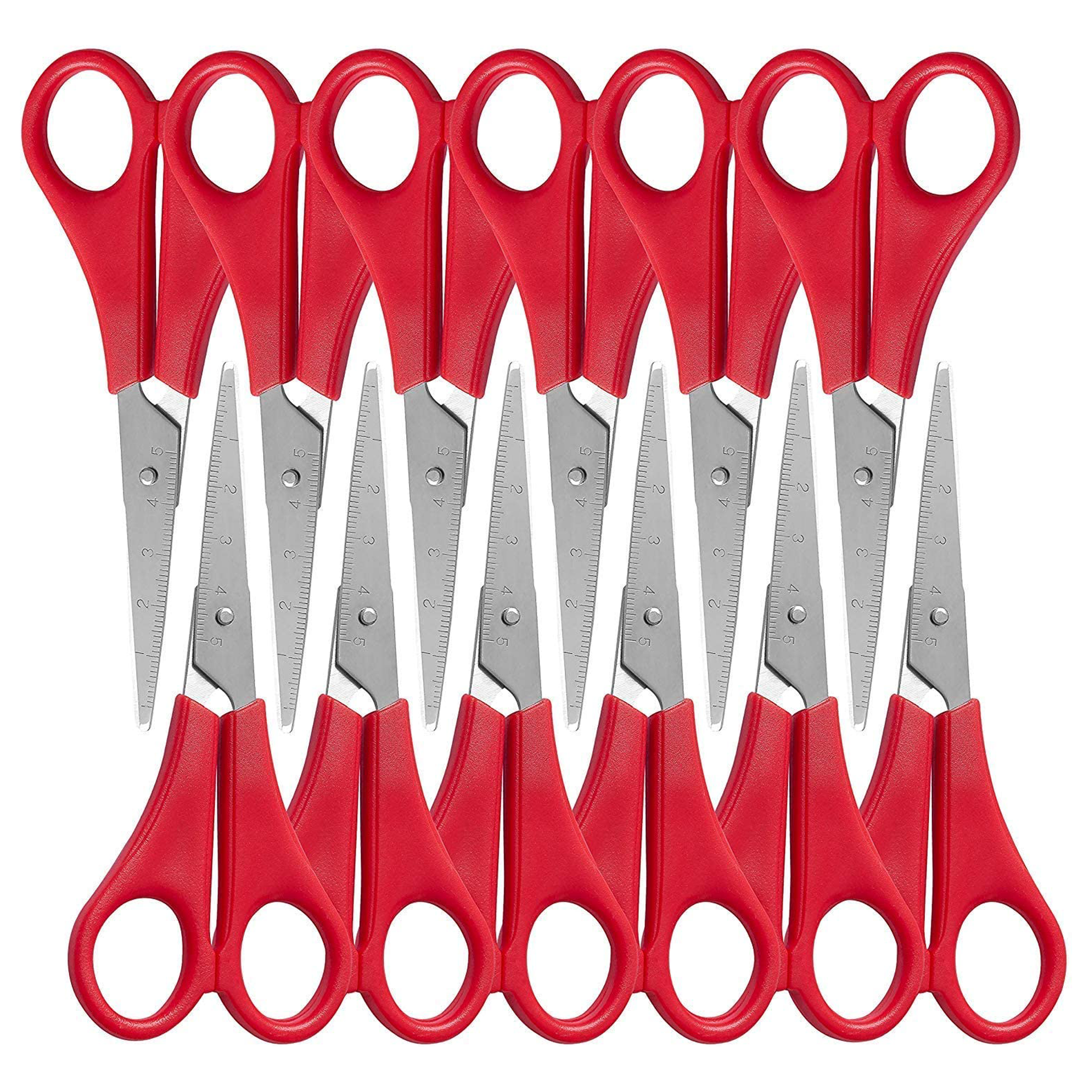 W.A. Portman 12pk Red Kids Pointed Scissors