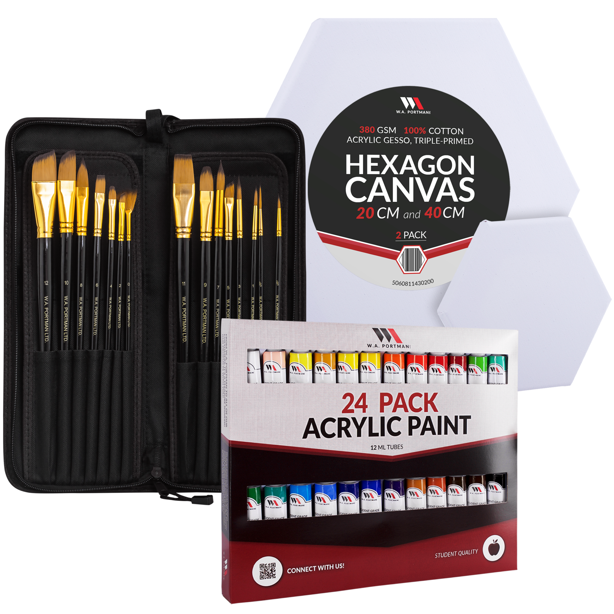 W.A. Portman Hexagon Canvas Painting Kit