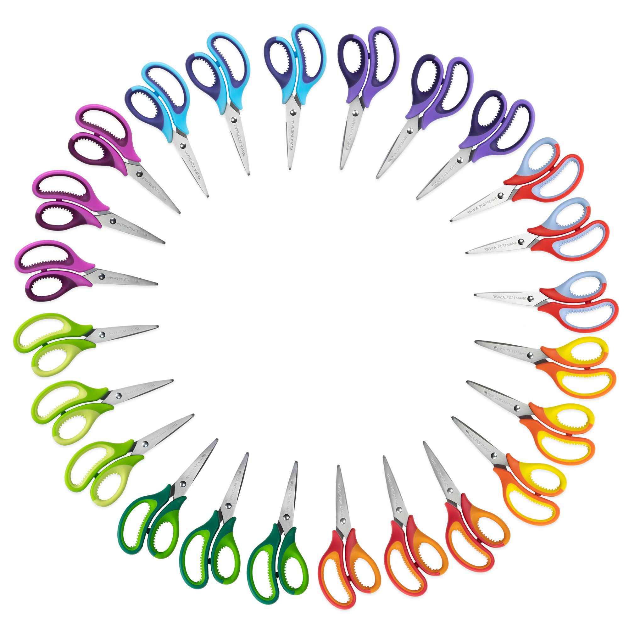 W.A. Portman 24 Pack Pointed Kids Scissors