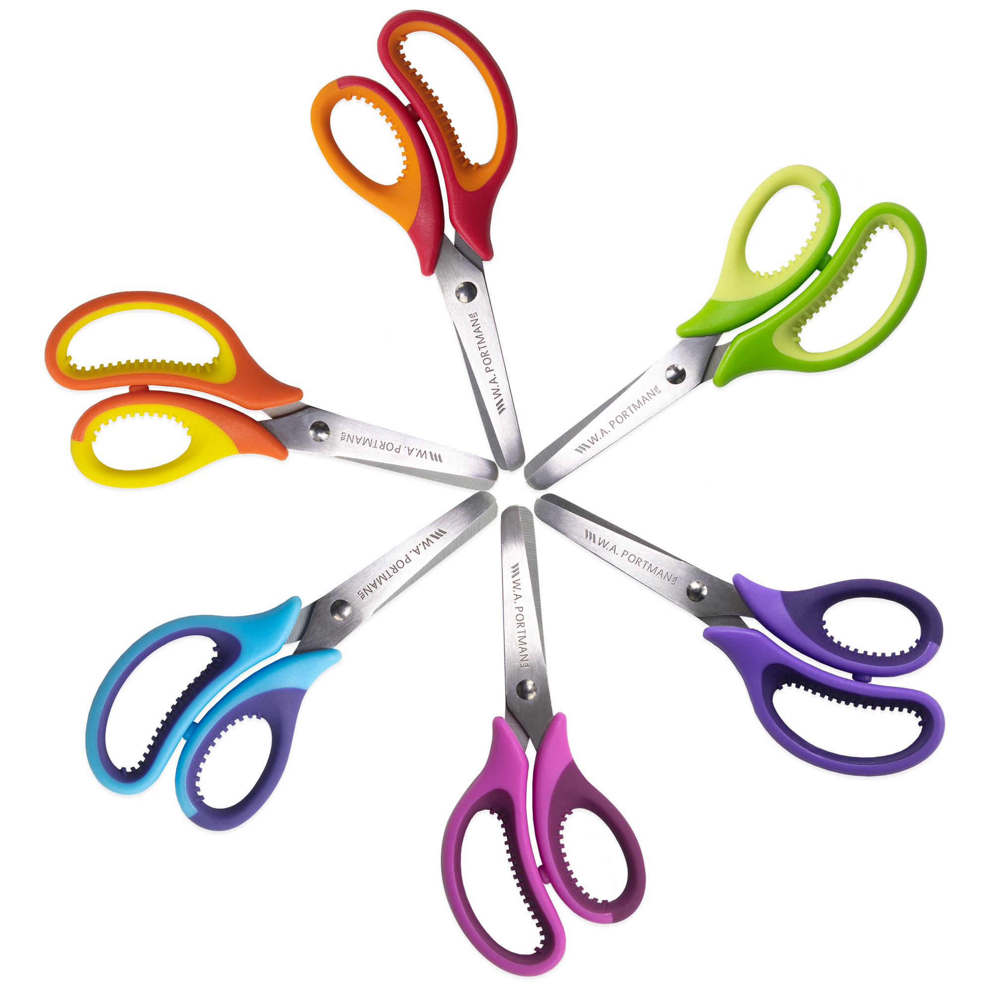 W.A. Portman 6 Pack Blunt Kids Scissors