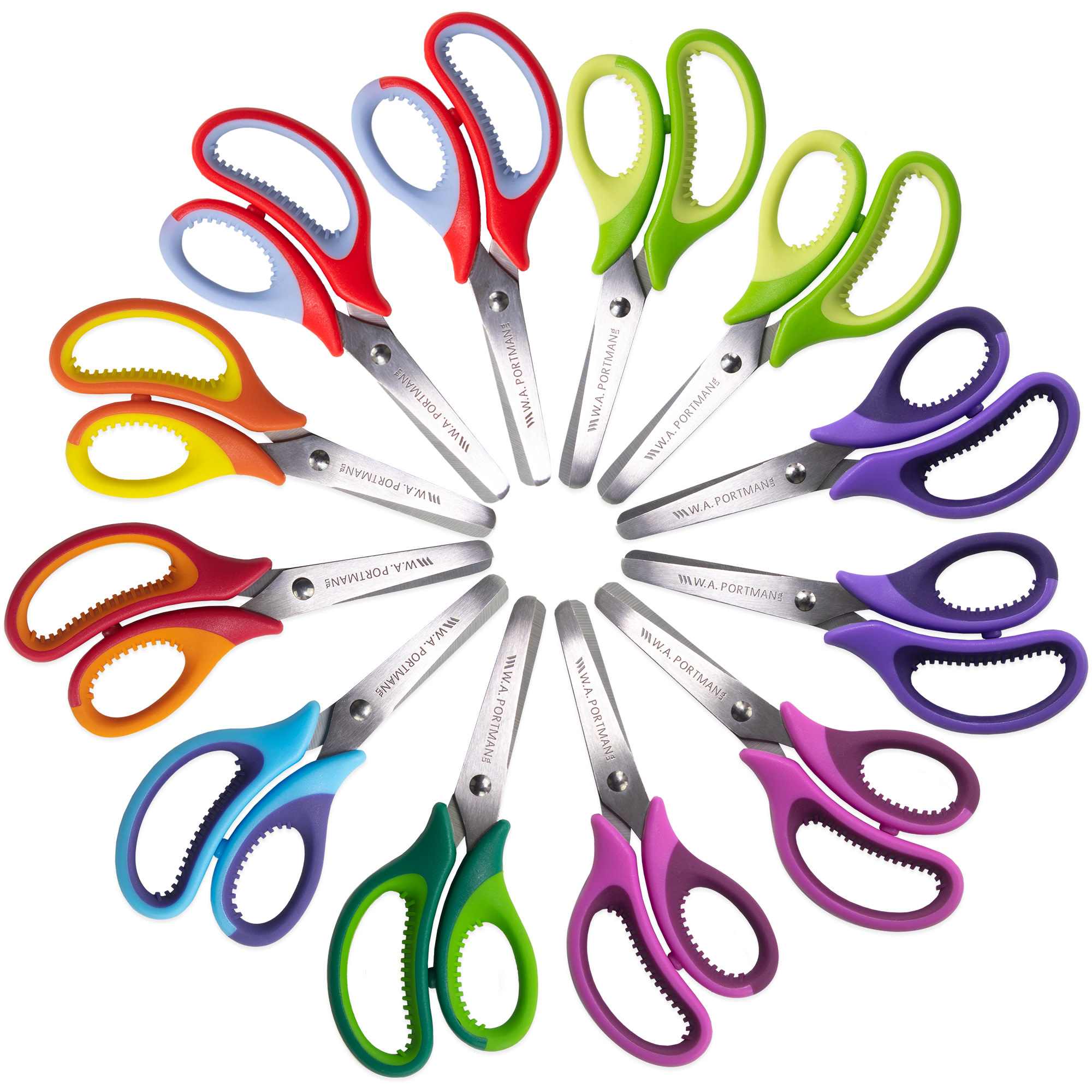 W.A. Portman 12 Pack Blunt Kids Scissors