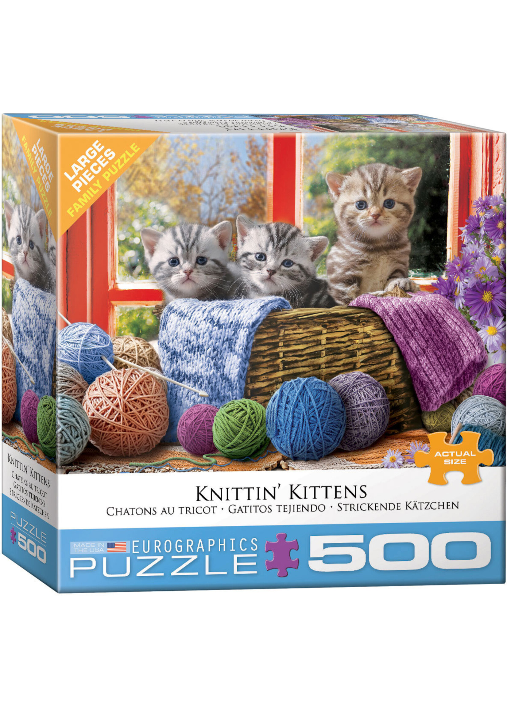 Eurographics "Knittin' Kittens" 500 Piece Puzzle