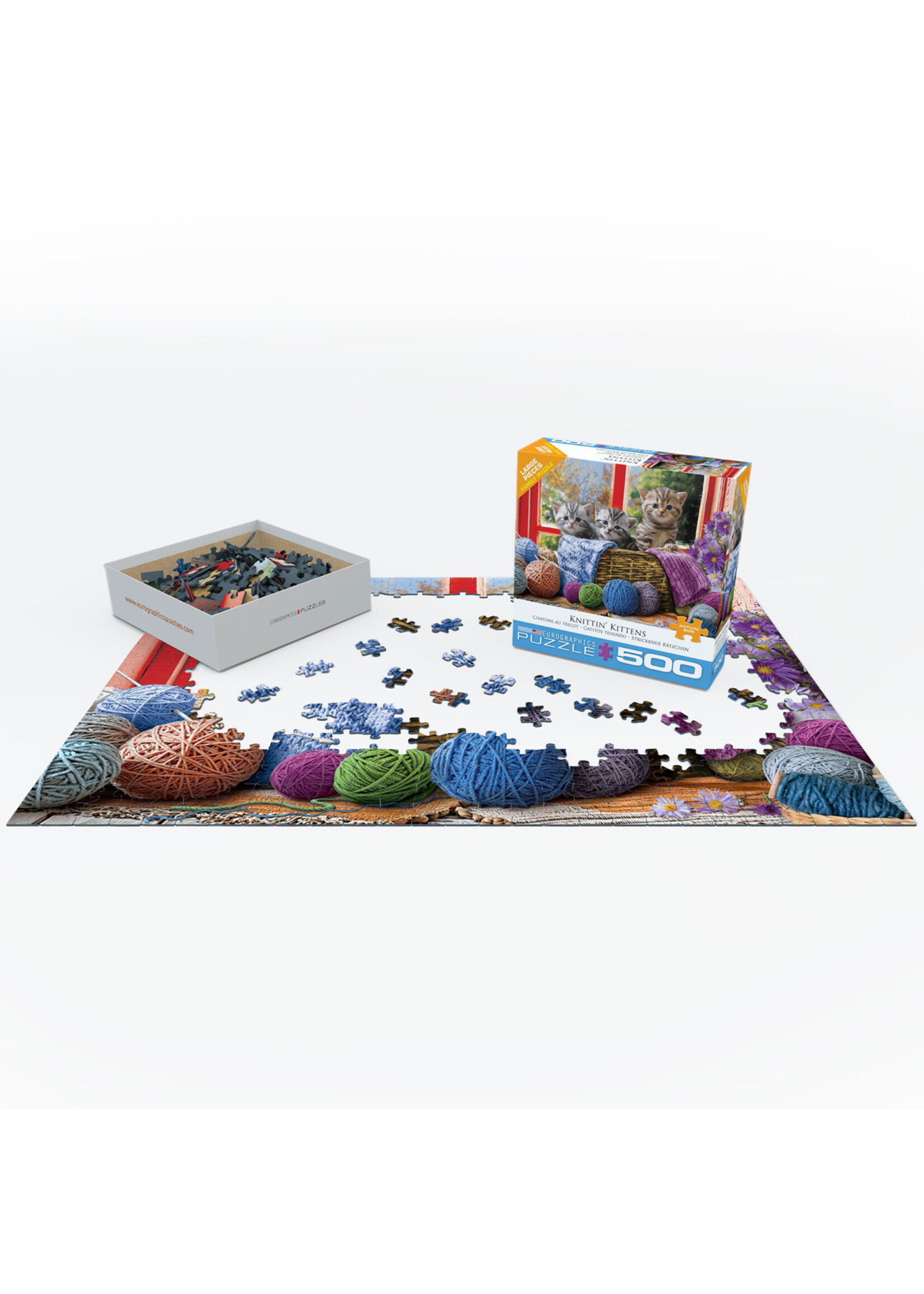 Eurographics "Knittin' Kittens" 500 Piece Puzzle