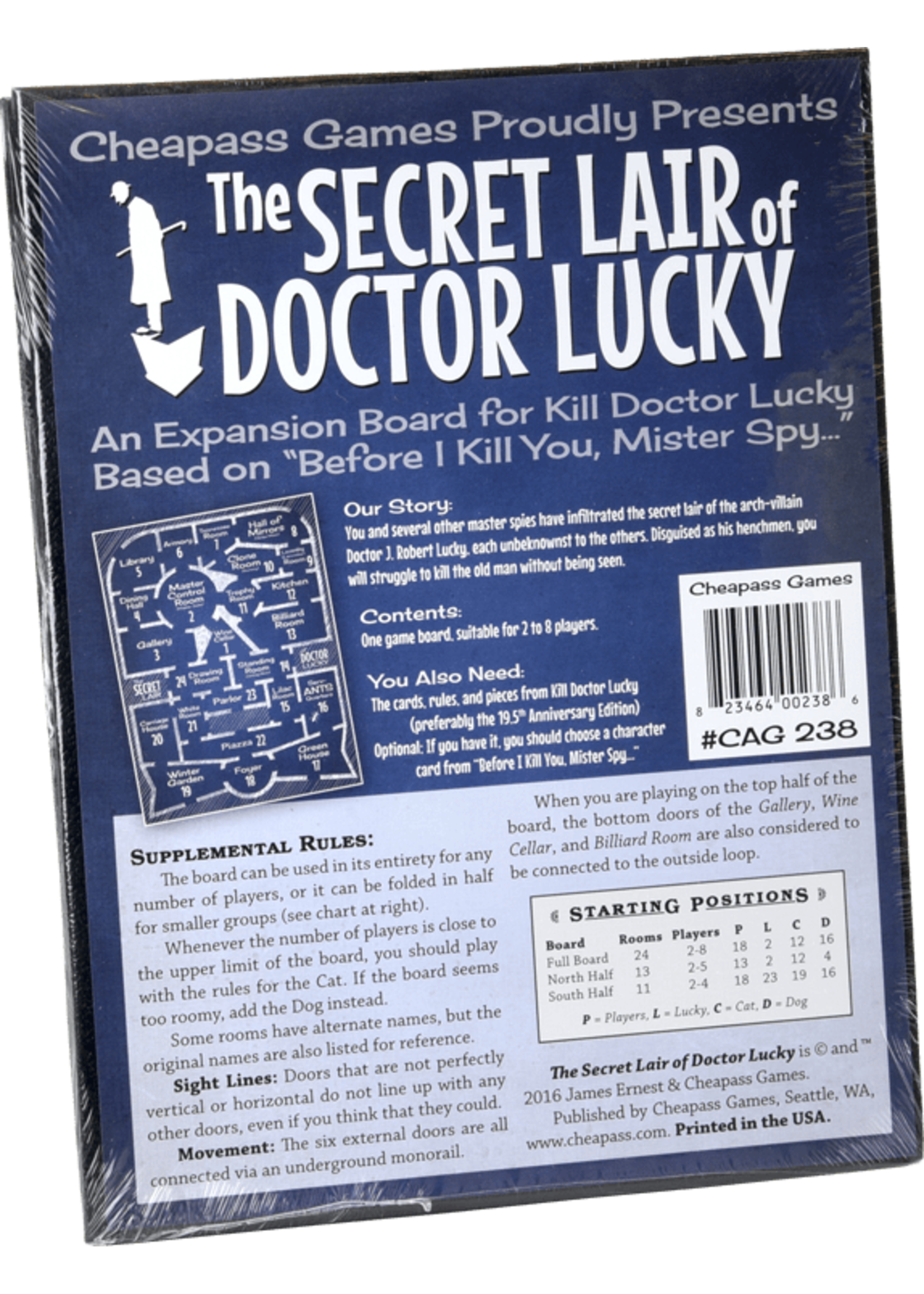 Cheapass Games Kill Doctor Lucky: The Secret Lair of Doctor Lucky Expansion