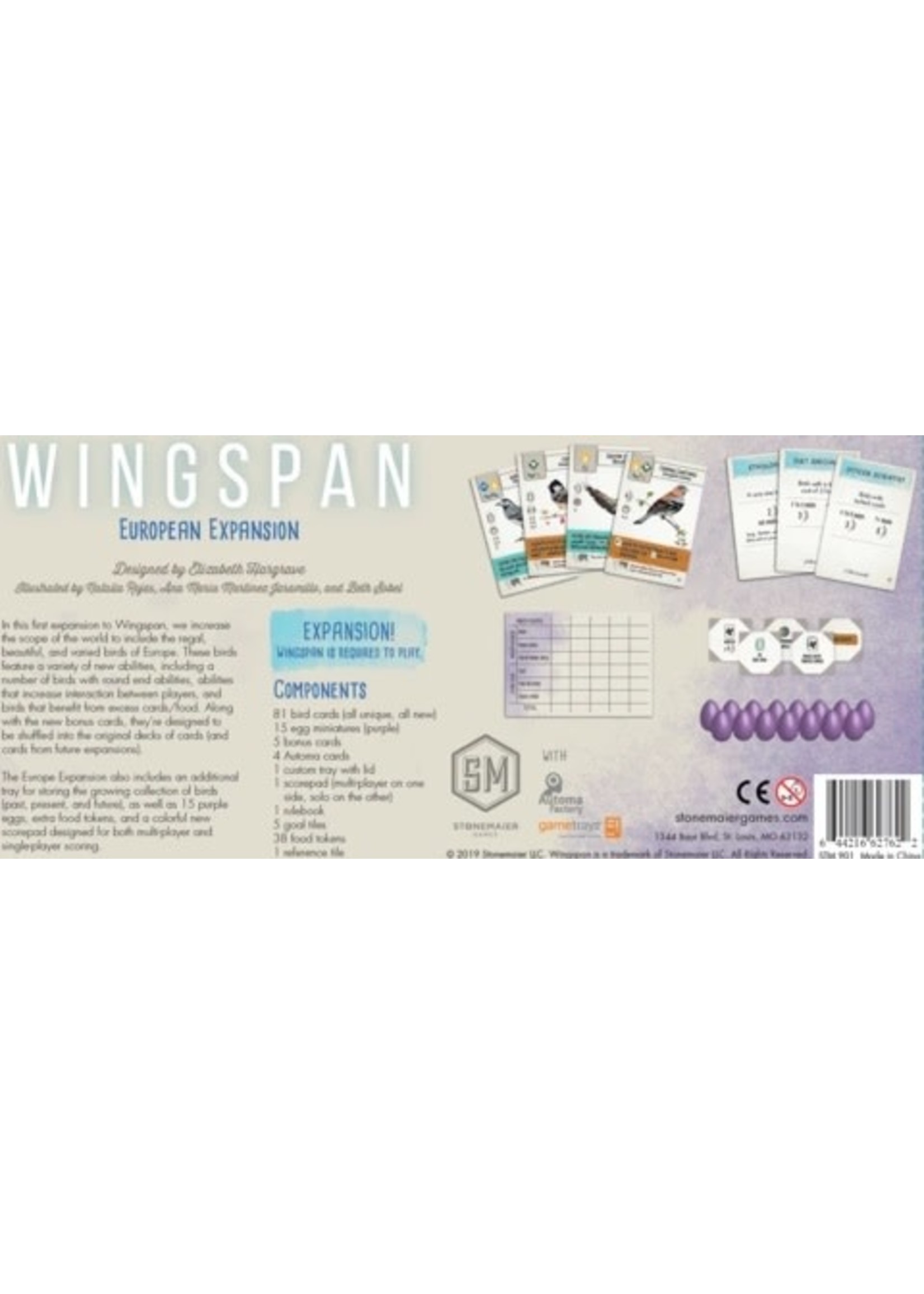 Stonemaier Games Wingspan: European Expansion