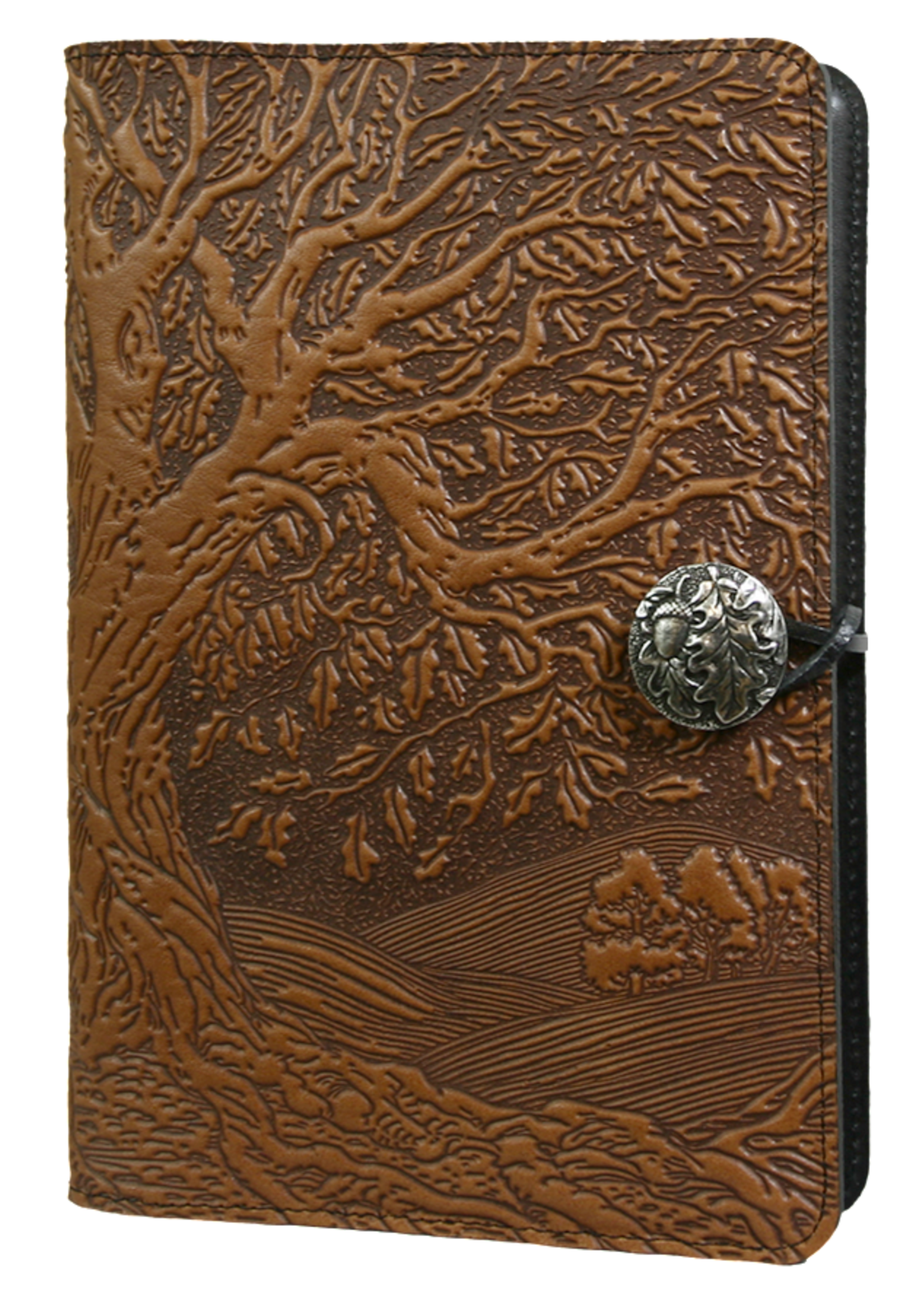Oberon Design Large Wrapped Panel Leather Journal