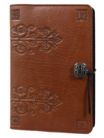 Oberon Design Small Wrapped Panel Leather Journal