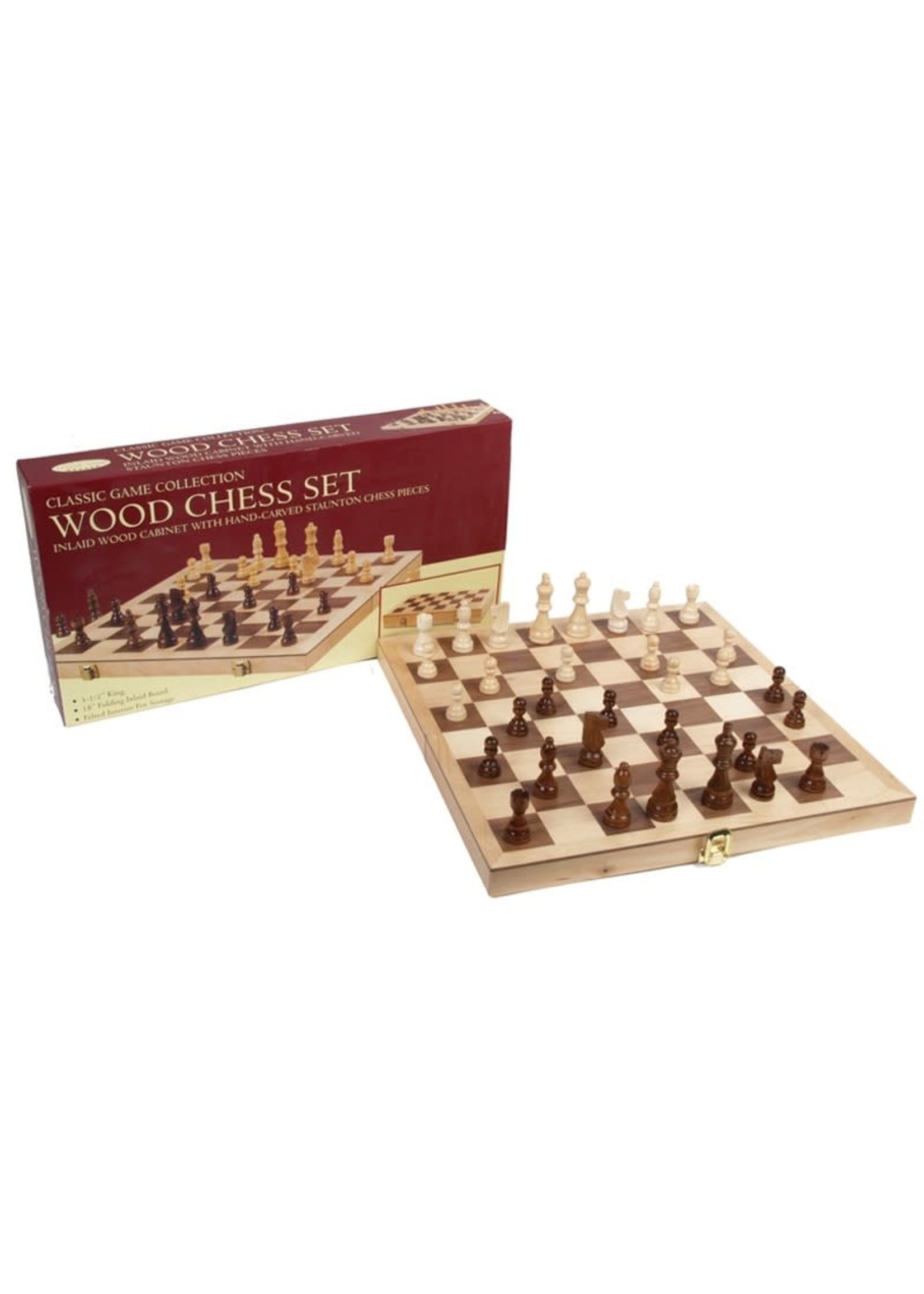 John Hansen Inlaid Wood Folding Chess Sets