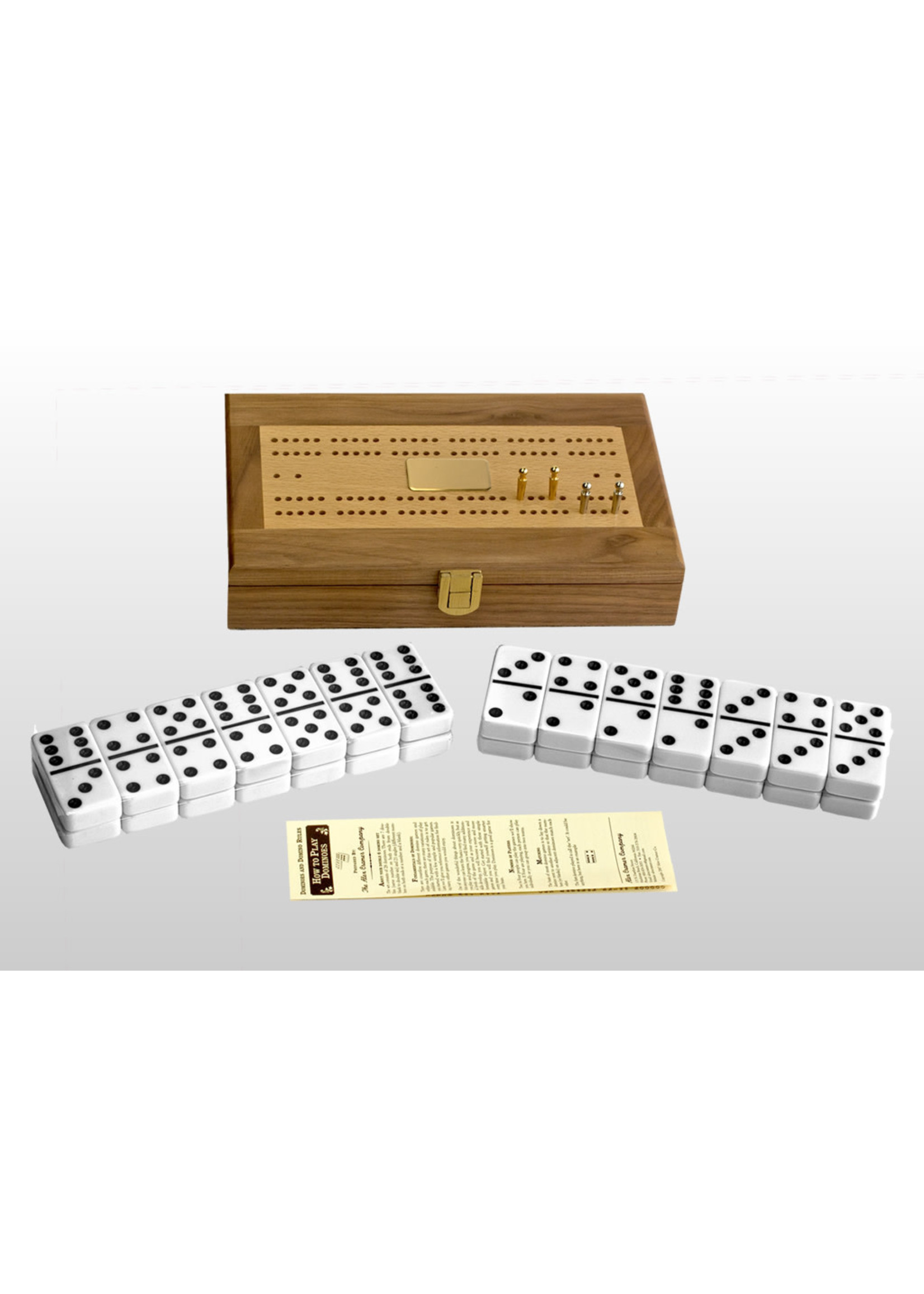 Alex Cramer Co. Club Alex Domino Set with Walnut Box