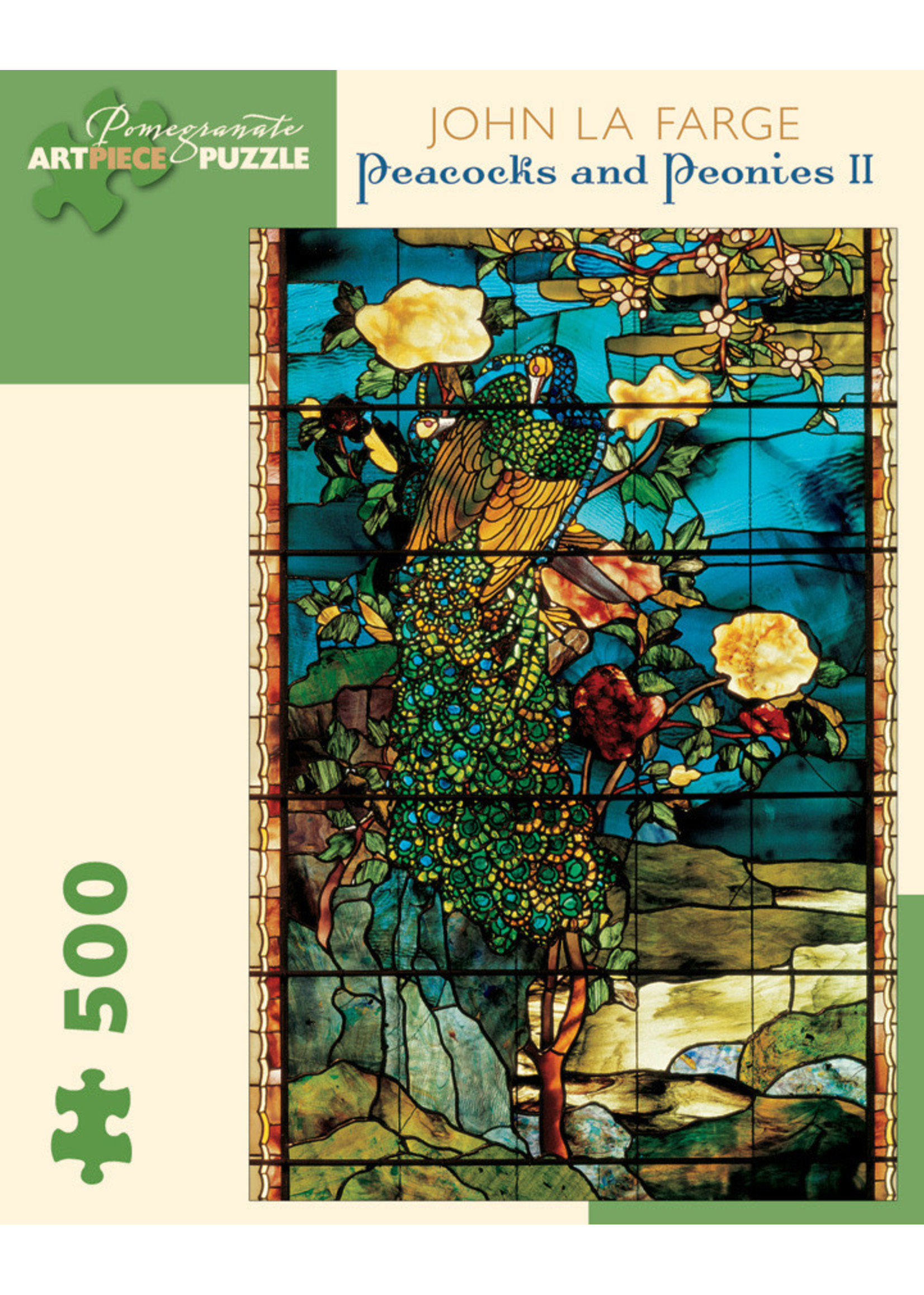 Pomegranate John La Farge: "Peacocks and Peonies II" 500-piece Jigsaw Puzzle