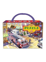 eeBoo "Fire Truck" 20 Piece Puzzle