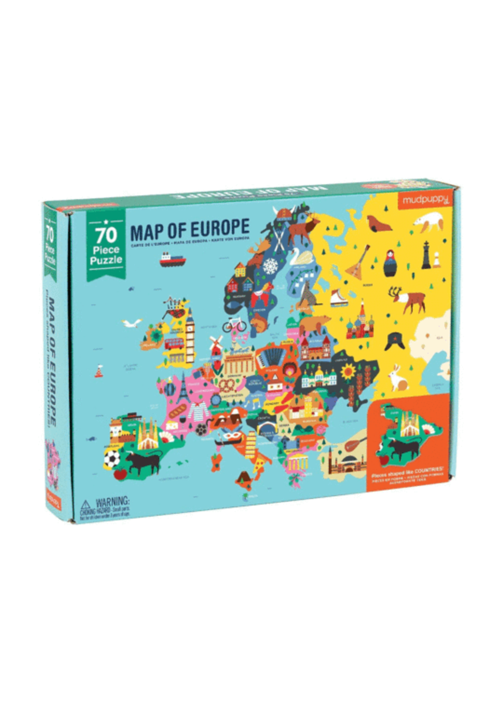 Mudpuppy "Map of Europe" 70 Piece Puzzle