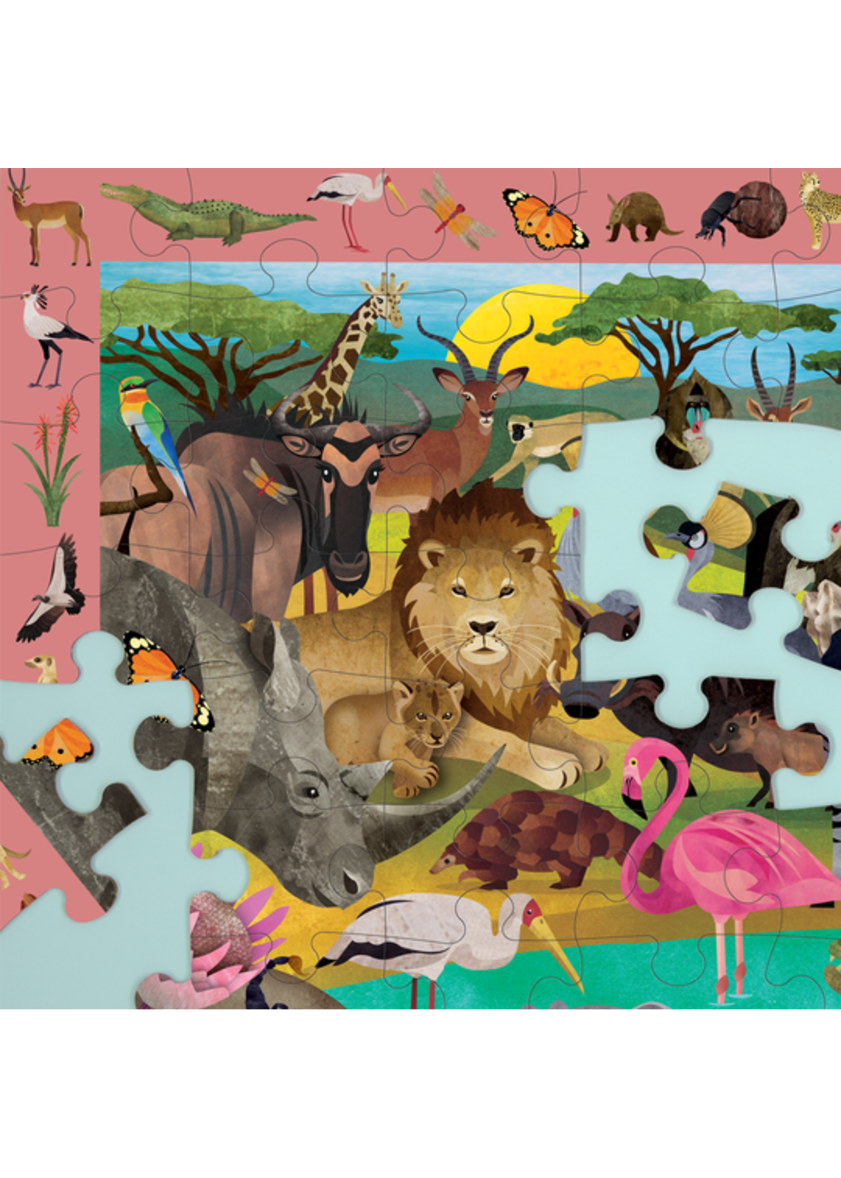 Mudpuppy "African Safari" 64 Piece Search & Find Puzzle